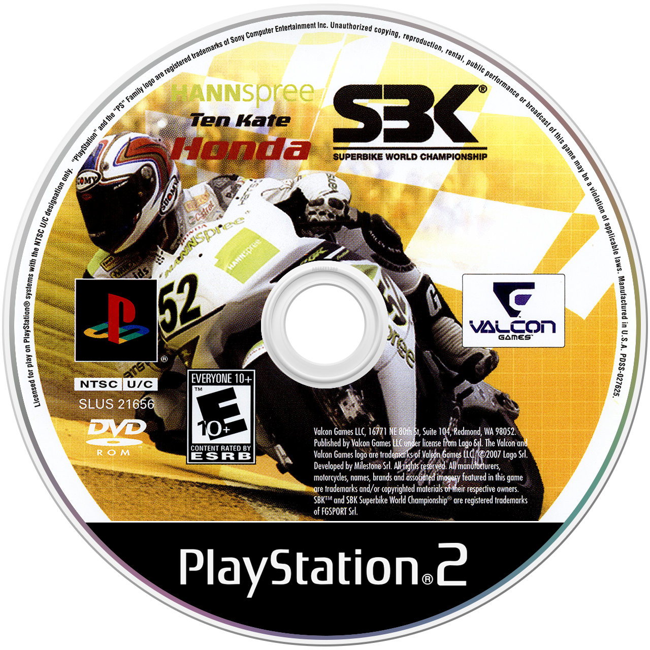 Hannspree Ten Kate Honda SBK Superbike World Championship media 2 for Playstation 2